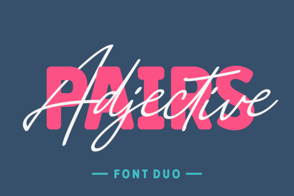 Adjective Pairs: A Versatile Font for Engaging Visuals