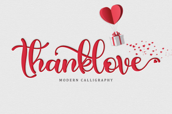 Thanklove: A Handwritten Font for Elegant Web Design